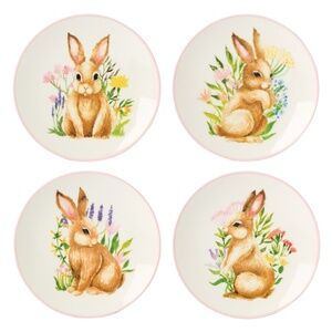 Lenox Wicker Creek Bunny Accent Plates Springtime Charm – NWT